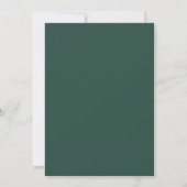 Elegante Emerald Green Floral Wedding Einladung (Rückseite)