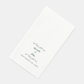 Elegante Emerald Green Formal Wedding Reception Serviette (Ecke)