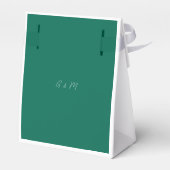 Elegante Emerald Green Gastgeschenk Hochzeit Box Geschenkschachtel (Rückseite)