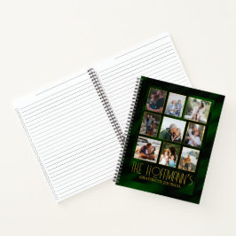 Elegante Emerald Green Gold 9 Foto Checkliste Notizblock
