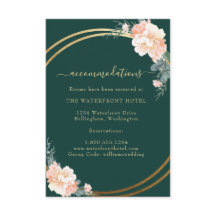 Elegante Emerald Green Gold Floral Wedding Details