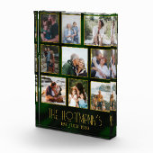 Elegante Emerald Green Gold Frame Foto Collage (Rechts)