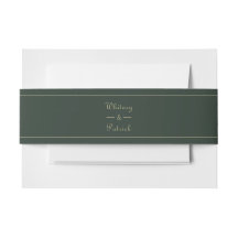 Elegante Emerald Green & Gold Wedding Einladung