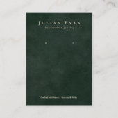 Elegante Emerald Green Jewelry Earring Display Visitenkarte (Vorderseite)