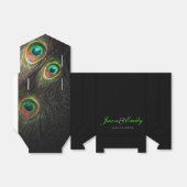 Elegante Emerald Green Peacock Wedding Geschenkschachtel (Ungefaltet)