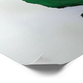 Elegante Emerald Green Rose 16 Table Seating Chart Poster (Ecke)