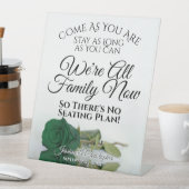 Elegante Emerald Green Rose Open Seating Wedding Sockelschild (In Situ)