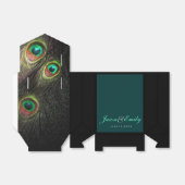 Elegante Emerald Green und Gold Peacock Wedding Geschenkschachtel (Ungefaltet)