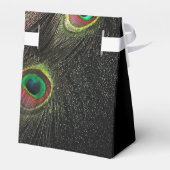 Elegante Emerald Green und Gold Peacock Wedding Geschenkschachtel (Rückseite)