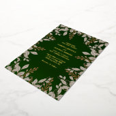 Elegante Emerald Green und Gold Wedding Folieneinladung (Gedreht)