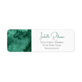 Elegante Emerald Green Watercolor Wash Wedding