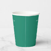 Elegante Emerald Green Wedding Paper Cups Pappbecher (Rechts)