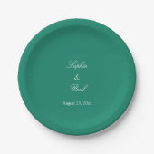 Elegante Emerald Green Wedding Paper Teller (Vorderseite)