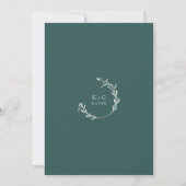 Elegante Emerald Green Wedding Seating Chart Card  Einladung (Rückseite)