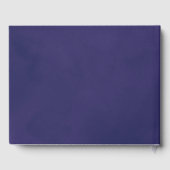 Elegante Emerald-Lila- und Gold-Script-Hochzeit Gästebuch (Rückseite)