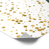 Elegante Emerald Quinceañera Imitats Foil Poster (Ecke)