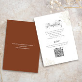 Elegante Empfangs-RSVP-QR-Code-Beilagekarte Begleitkarte