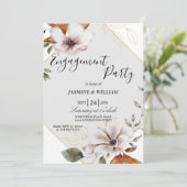 Elegante Engagement Party Einladung, individuell a Einladung (Stehend Vorderseite)