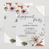 Elegante Engagement Party Einladung, individuell a Einladung (Vorne/Hinten)