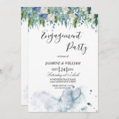 Elegante Engagement Party Einladung, individuell a Einladung (Vorne/Hinten)