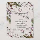 Elegante Engagement Party Einladung, individuell a Einladung (Vorne/Hinten)