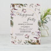 Elegante Engagement Party Einladung, individuell a Einladung (Stehend Vorderseite)