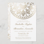 Elegante Engagement Party - Einladungen Gold (Vorne/Hinten)