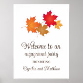 Elegante Engagement-Party im Herbst Poster (Vorne)