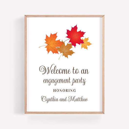 Elegante Engagement-Party im Herbst Poster