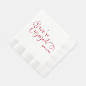 Elegante Engagement Party Napkins Serviette (Ecke)