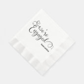 Elegante Engagement Party Napkins Serviette (Ecke)