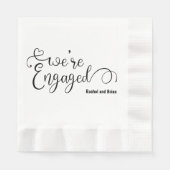 Elegante Engagement Party Napkins Serviette (Vorderseite)