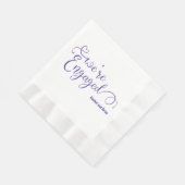 Elegante Engagement Party Napkins Serviette (Ecke)