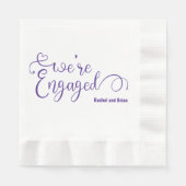Elegante Engagement Party Napkins Serviette (Vorderseite)