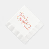 Elegante Engagement Party Napkins Serviette (Ecke)