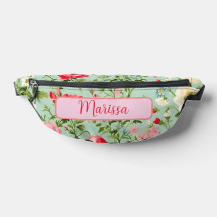 Elegante englische Land-Wildblume personalisiert Bauchtasche