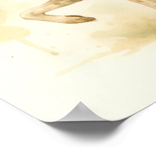 Elegante englische Pointer Dog Watercolor Poster (Ecke)