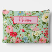 Elegante English Country Wildblume Lg Personalisie Zubehörtasche (Vorderseite)