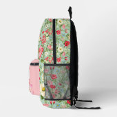 Elegante English Country Wildblume Personalisiert Bedruckter Rucksack (Rechts)