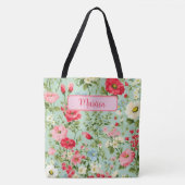 Elegante English Country Wildblume Personalisiert Tasche (Vorderseite)