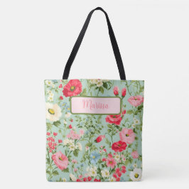 Elegante English Country Wildblume Personalisiert Tasche