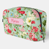 Elegante English Country Wildblume Personalisiert Waschbeutel (Rechte Ecke)