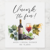 Elegante Entdeckungsreise durch das Brautparty Weinetikett (Einzelnes Label)