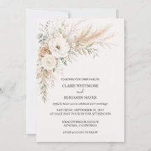 Elegante Erdig-Pampas-Botanische Hochzeit