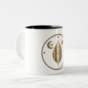 Elegante erdige Ockerbraune Moosgrüne Kaffeetasse