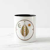 Elegante erdige Ockerbraune Moosgrüne Kaffeetasse (Mittel)