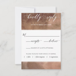 Elegante erdige Töne Wasserfarbe mit Optionen für RSVP Karte