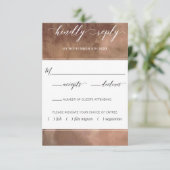 Elegante erdige Töne Wasserfarbe mit Optionen für RSVP Karte (Stehend Vorderseite)