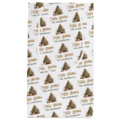 Elegante Erdtönen Weihnachtsbaumpastellgrün Kleine Geschenktüte (Vorderseite)