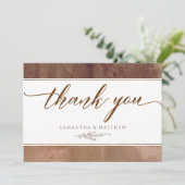 Elegante, erdwärme Töne Wasserfarbe Dankeskarte (Stehend Vorderseite)